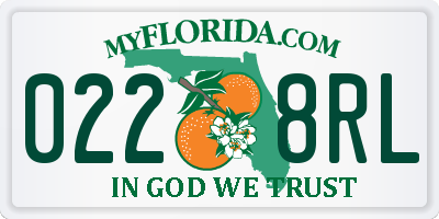 FL license plate 0228RL