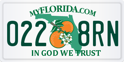 FL license plate 0228RN