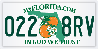 FL license plate 0228RV