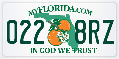 FL license plate 0228RZ