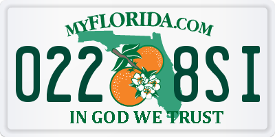 FL license plate 0228SI