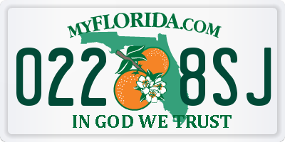FL license plate 0228SJ