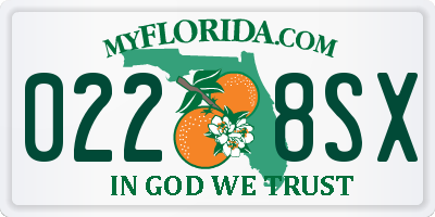 FL license plate 0228SX