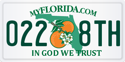 FL license plate 0228TH