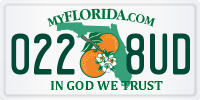 FL license plate 0228UD
