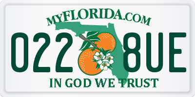 FL license plate 0228UE