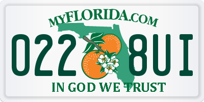 FL license plate 0228UI