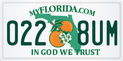 FL license plate 0228UM