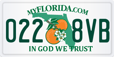 FL license plate 0228VB