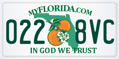 FL license plate 0228VC