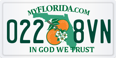 FL license plate 0228VN
