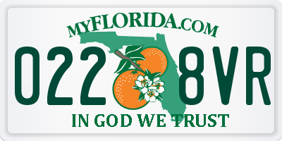 FL license plate 0228VR