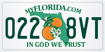 FL license plate 0228VT