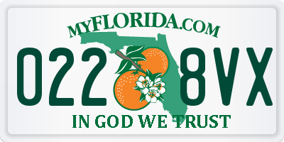 FL license plate 0228VX