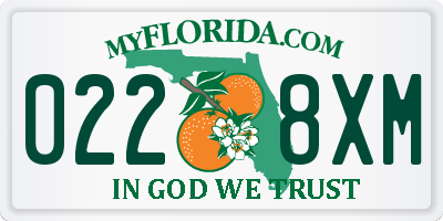 FL license plate 0228XM