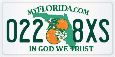 FL license plate 0228XS