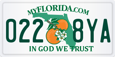 FL license plate 0228YA