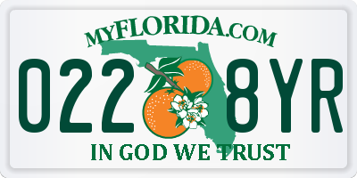 FL license plate 0228YR