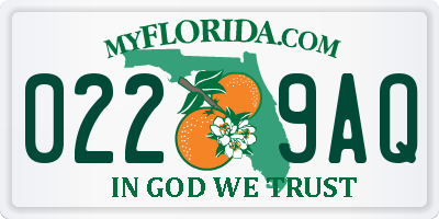 FL license plate 0229AQ