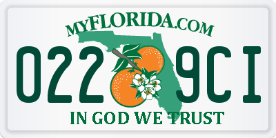 FL license plate 0229CI
