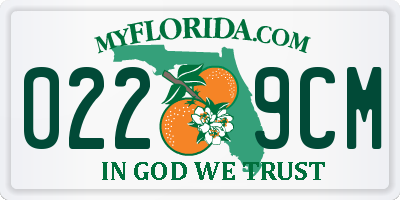 FL license plate 0229CM