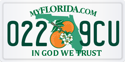FL license plate 0229CU