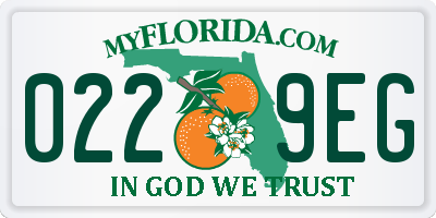 FL license plate 0229EG
