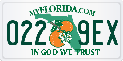 FL license plate 0229EX