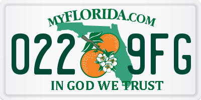 FL license plate 0229FG