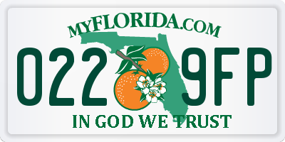 FL license plate 0229FP
