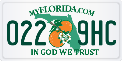 FL license plate 0229HC