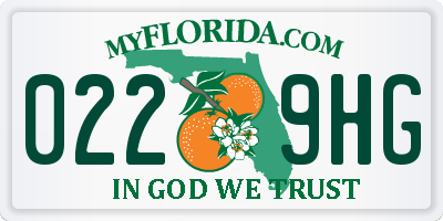 FL license plate 0229HG