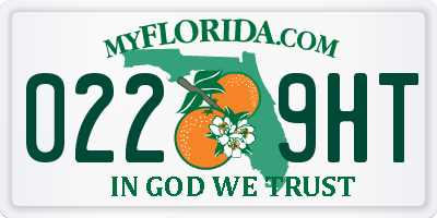 FL license plate 0229HT