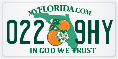 FL license plate 0229HY