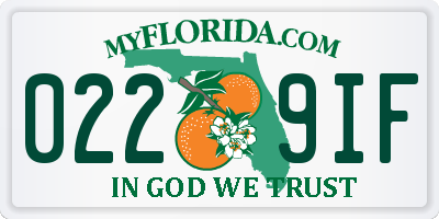 FL license plate 0229IF