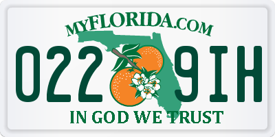 FL license plate 0229IH