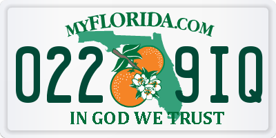 FL license plate 0229IQ