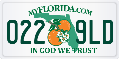FL license plate 0229LD