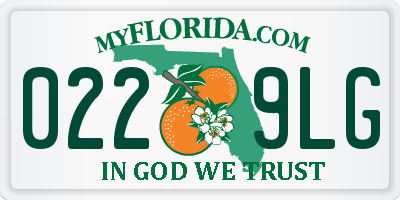 FL license plate 0229LG