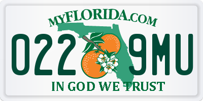 FL license plate 0229MU