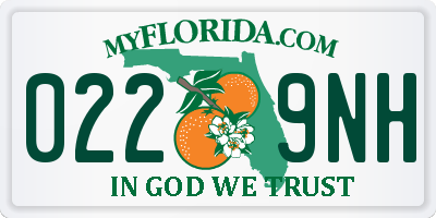 FL license plate 0229NH
