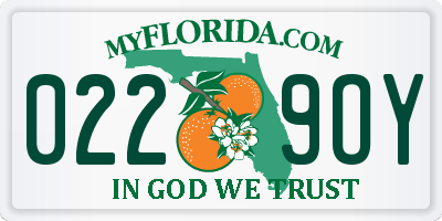 FL license plate 0229OY