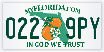 FL license plate 0229PY