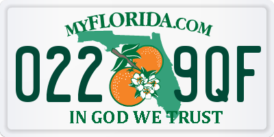 FL license plate 0229QF
