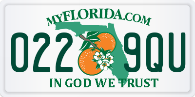 FL license plate 0229QU