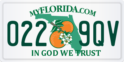 FL license plate 0229QV