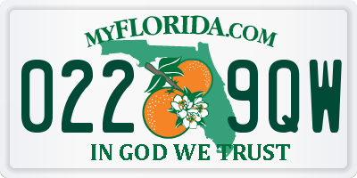 FL license plate 0229QW