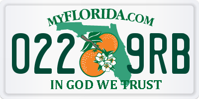 FL license plate 0229RB
