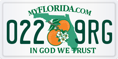 FL license plate 0229RG