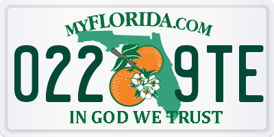 FL license plate 0229TE